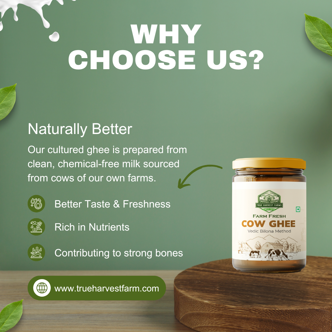 TRUE HARVEST FARMS Fresh Cow Ghee - 1 ltr